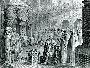 The 1815 anointing of King Frederick VI. By unknown (1815)