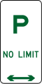 Schild „Parken ohne Einschränkungen erlaubt“ in Australien