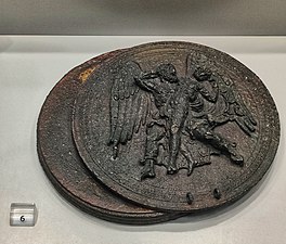 Boreas and Oreithyia on a mirror, pos-300 BC, from Eretria.