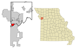 Location of North Kansas City, Missouri