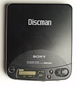 Image 43An early portable CD player, a Sony Discman model D121. (from 1990s)