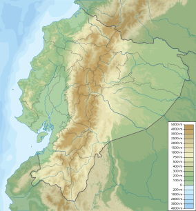 Map showing the location of El Cajas National Park