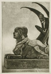The Sphinx (ca.1887-1893) heliogravure, soft-ground etching (11.75 x 7.94 cm) Los Angeles County Museum of Art