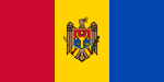 1:2 Rückseite der Flagge der Republik Moldau seit 2010