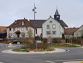 The church and surroundings in Friedolsheim