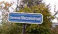 Street named after General Maczek, Aalter-Brug, Belgium