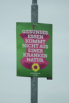 Ein Wahlplakat der Grünen zur Bundestagswahl 2017