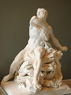 Hercules on the Pyre by Guillaume Coustou The Elder, 1704, Louvre MR1809