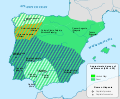 Image 12Areas of the Roman province of Hispania occupied by the barbarian people c. 409-429 (from History of Portugal)