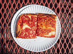 Sicilian pizza from L&B Spumoni Gardens in Brooklyn