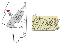 Location of Dalton in Lackawanna County, Pennsylvania