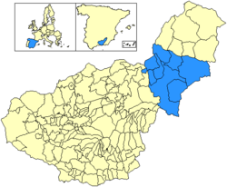 Location of Comarca de Baza