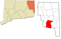 Canterbury's location within the Northeastern Connecticut Planning Region and the state of Connecticut