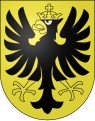 Einköpfiger Reichsadler im Wappen des ehemaligen Amtsbezirks Oberhasli und der Gemeinde Meiringen