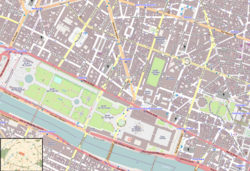 The former location of Saint-Louis-du-Louvre on the map of Paris