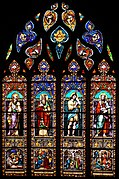 Stained glass window .