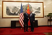 Secretary Blinken with Chinese Foreign Minister Wang Yi in Beijing, China, April 2024