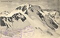 Sonklarspitze von NNW auf einer alten Postkarte (vor 1908), beachte den markanten Firngipfel über dem höchsten Felspunkt