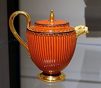 Covered gadrooned teapot with lion's head spout, Empire style, Sèvres, 1817.[63]