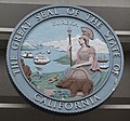 The very large seal at the CPUC building in San Francisco