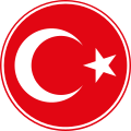 Circular flag used as a badge by the national sports teams and athletes, and for other semi- and quasi-official purposes