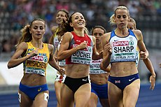 Natalija Pryschtschepa (hier bei den Europameisterschaften 2018 ganz links) wurde Europameisterin