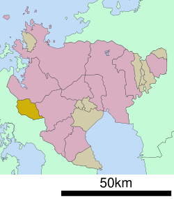 Location of Arita in Saga Prefecture