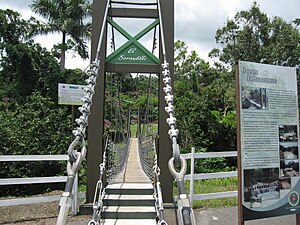 Rope bridge at Veredas Complejo Deportivo