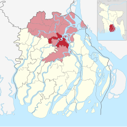 Location of Barisal Sadar