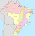 The captaincies of the Kingdom of Brazil in 1822