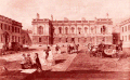 Colen Campbell's Burlington House as it was in 1855, before a third storey was added.