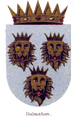 Old coat of arms of Dalmatia (Habsburg Monarchy) featuring Eastern crowns