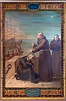 Father Perez blesses Columbus before he embarks
