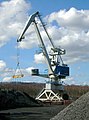 Fixed crane in a coal mine in Germany