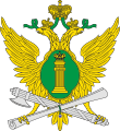 The emblem of the Russian Federal Bailiffs Service, bearing the fasces