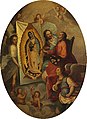 18th-century painting of God the Father fashioning the image of the Virgin of Guadalupe