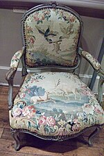 Louis XV armchair with Beauvais tapestry