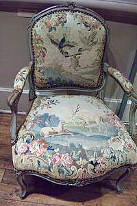 Louis XV armchair with Beauvais tapestry