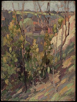 Hillside, oil on wood, 1917–20, National Gallery of Canada, Ottawa