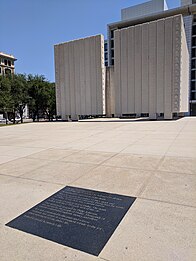 Plaza and granite marker