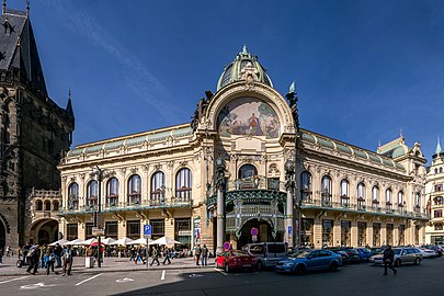 Municipal House in Prague by Osvald Polívka and Antonín Balšánek (1905–1912)