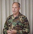 LTC John L. Brackin, Last commander of the 5–206th FA, 1995–1996, and the first commander of the 1–206th FA, 1996–1997.[105]