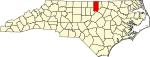 State map highlighting Granville County