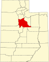 State map highlighting Utah County