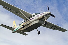 A Cessna 208 of Maya Island Air at Dangriga Airport