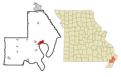 Location of New Madrid, Missouri