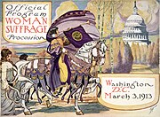 Cover to the program for the 1913 Woman Suffrage Procession which Alice Paul organized