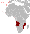 Image 21Portuguese colonies in Africa by the time of the Colonial War. (from History of Portugal)
