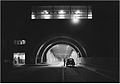Night photo of Rays Hill Tunnel on Pennsylvania Turnpike by Rothstein in 1942