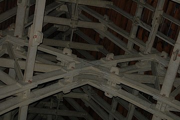 Support structure of the roof